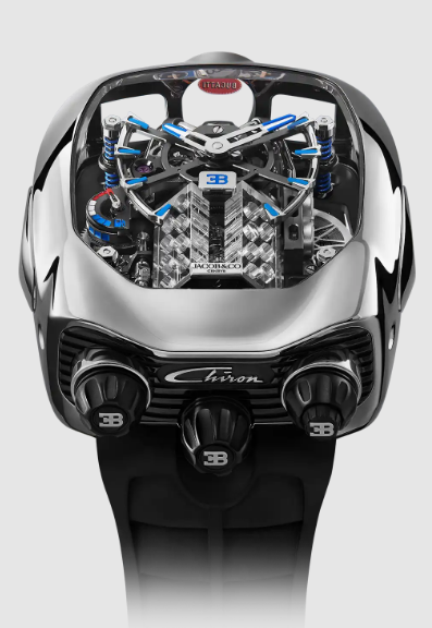 (image for) Jacob & Co bugatti chiron tourbillon WHITE GOLD Replica Watch BU200.30.AA.AA.B